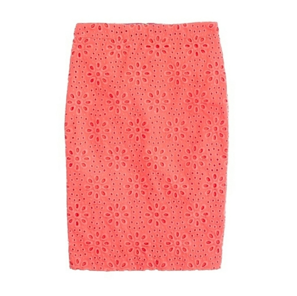 J.CREW The Pencil Skirt in Pinwheel Eyelet